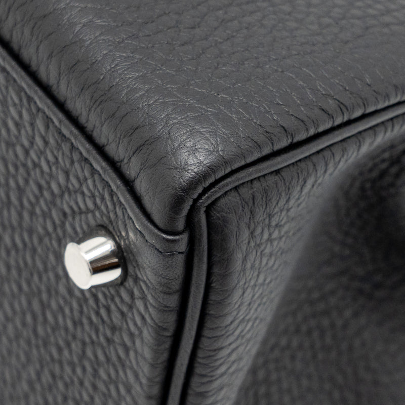Hermes Kelly 28 Togo Black Brushed SHW Stamp K