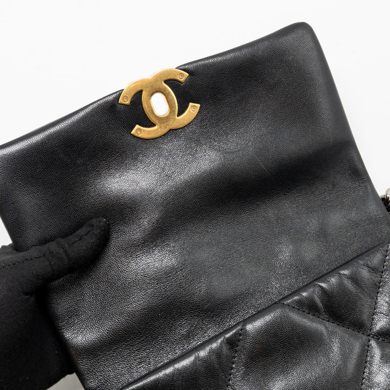 Chanel Small 19 Bag Goatskin Black Multicolour Hardware