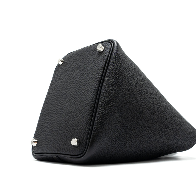 Hermes Picotin 18 Clemence Black SHW Stamp Y