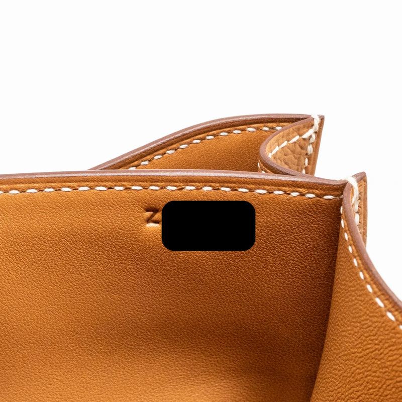 Hermes Mini Constance epsom Gold SHW stamp Z