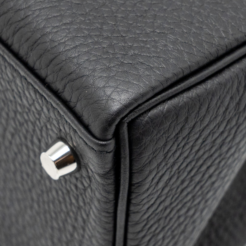 Hermes Kelly 28 Togo Black Brushed SHW Stamp K