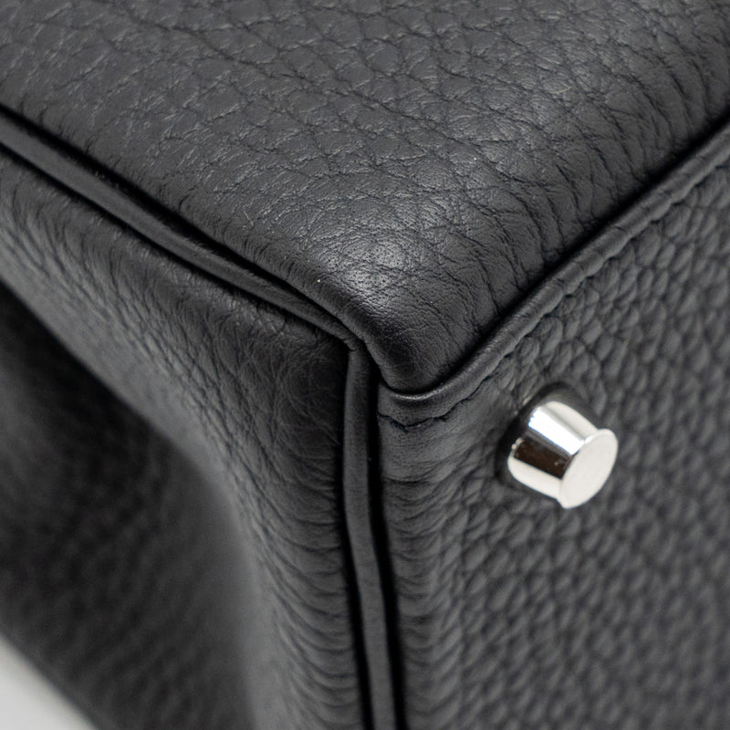 Hermes Kelly 28 Togo Black Brushed SHW Stamp K