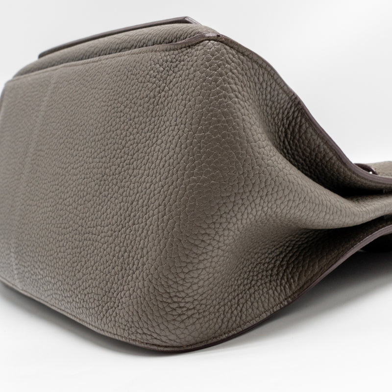 Hermes Jypsiere 34 clemence gris etain SHW stamp square P