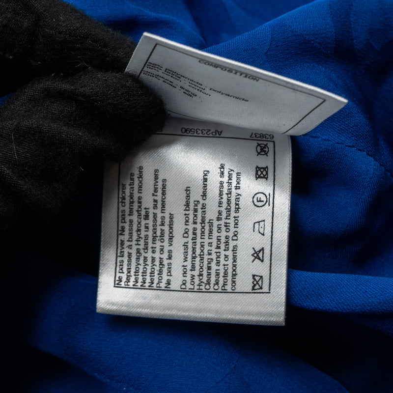 Chanel size 40 22P Blouson jacket cotton/wool/polyamide dark blue
