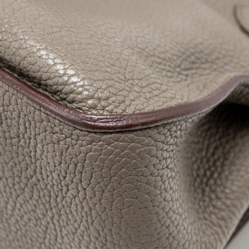 Hermes Jypsiere 34 clemence gris etain SHW stamp square P