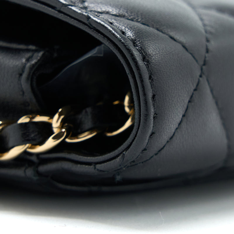 Chanel Flap Phone Pouch with Chain Black Lambskin GHW