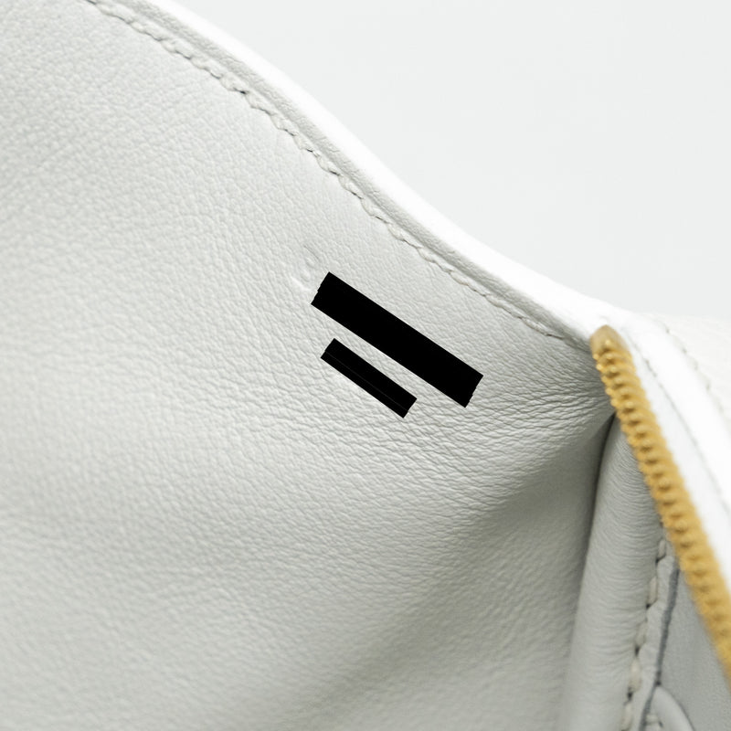 Hermes mini lindy clemence new white GHW stamp B