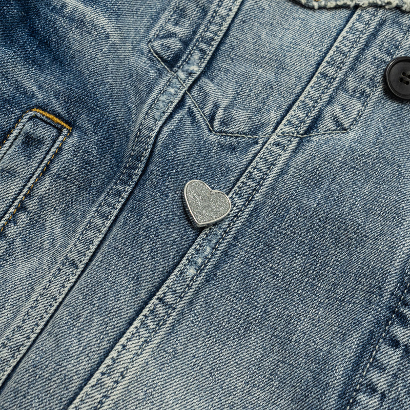 Balenciaga size 38 denim jacket blue