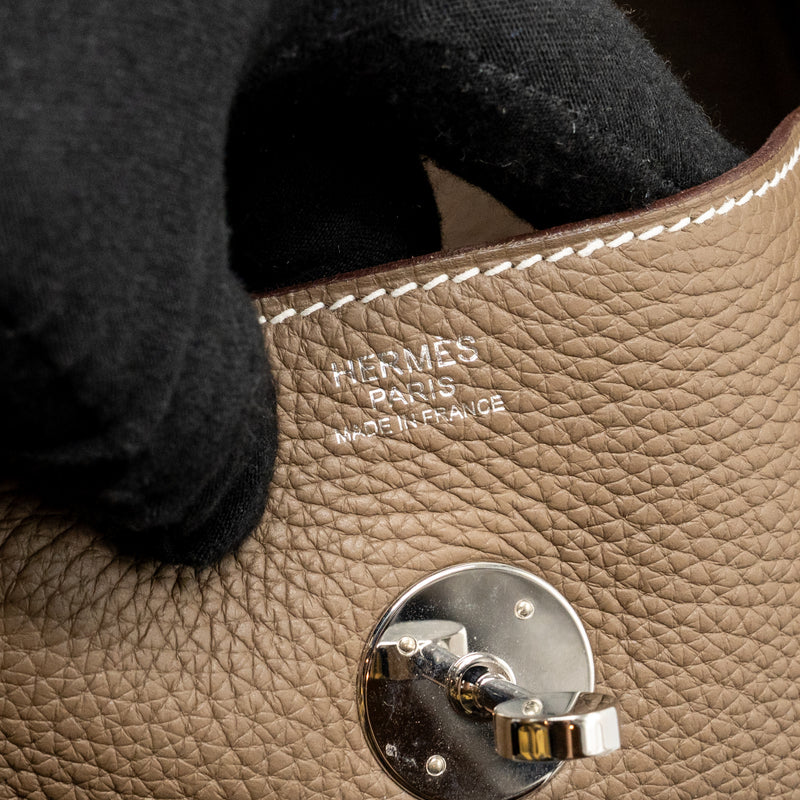 Hermes Lindy 30 Clemence Etoupe SHW Stamp D