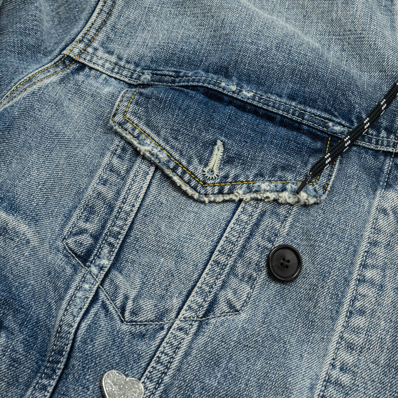 Balenciaga size 38 denim jacket blue