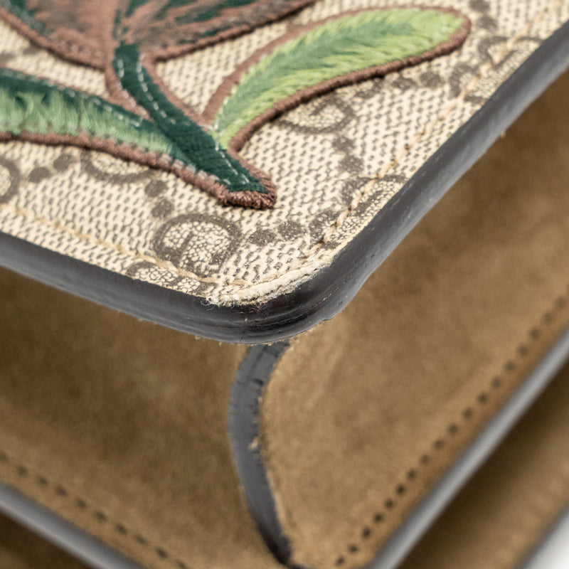 Gucci Medium Embroidered Dionysus Shoulder Bag GG Supreme Canvas/Leather Multicolour SHW