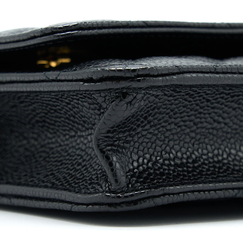 Chanel Classic Wallet On Chain Caviar Black GHW (Microchip)