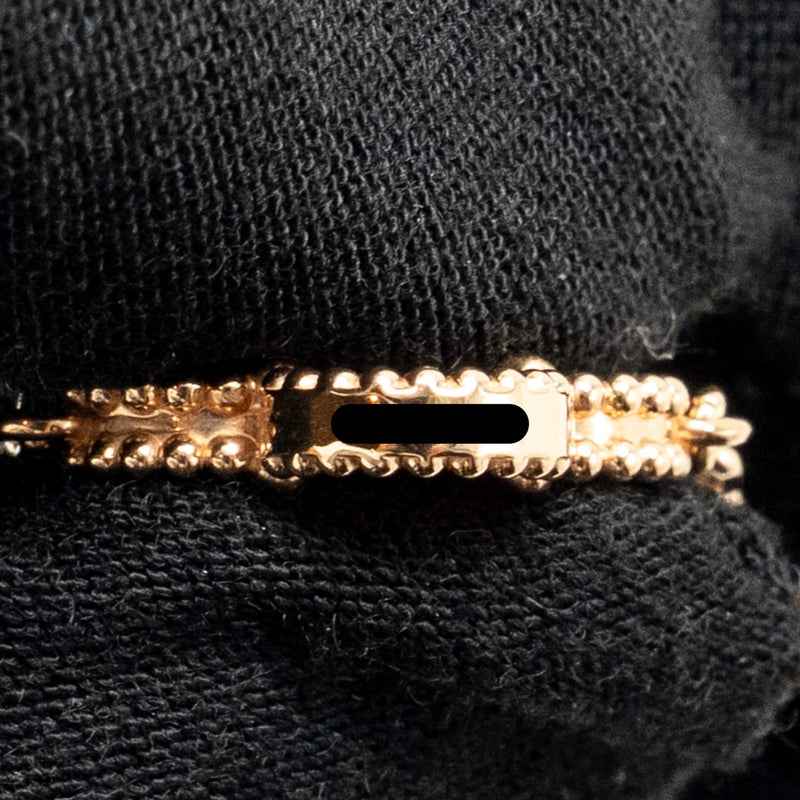 Van Cleef & Arpels Vintage Alhambra Bracelet 5 Motifs Rose Gold, Carnelian