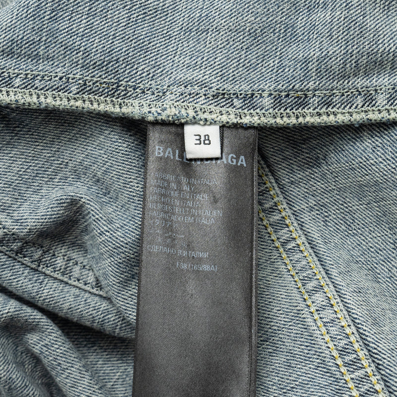 Balenciaga size 38 denim jacket blue