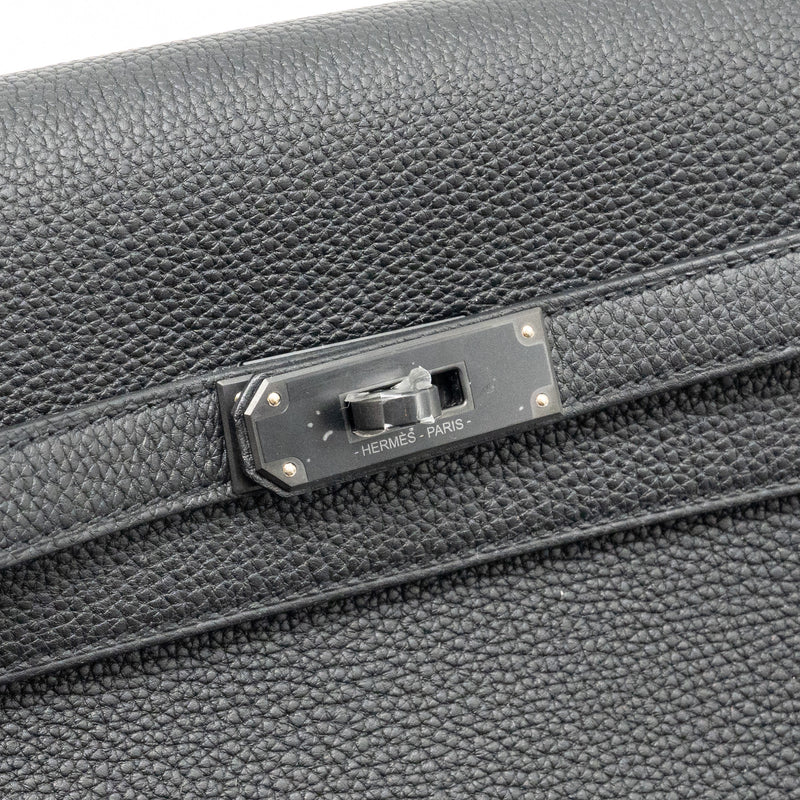 Hermes Pochette Kelly Depeches 25 Togo So Black Stamp B
