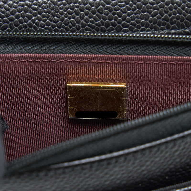 Chanel Classic Wallet On Chain Caviar Black GHW (Microchip)
