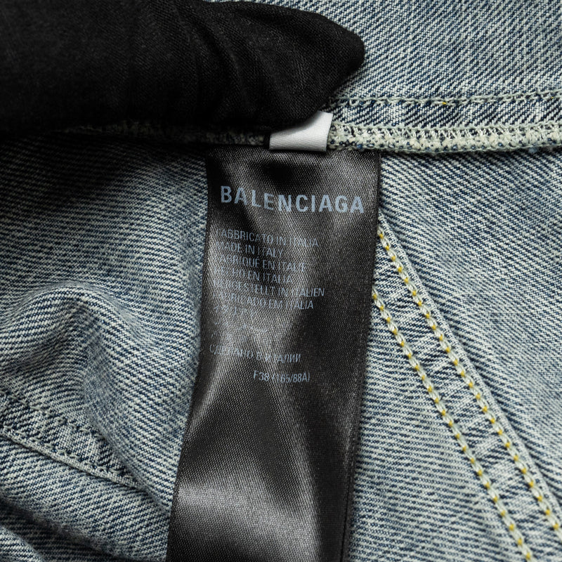 Balenciaga size 38 denim jacket blue