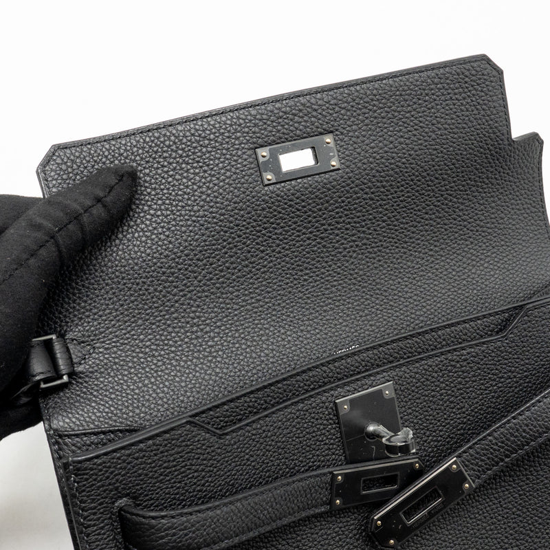 Hermes Pochette Kelly Depeches 25 Togo So Black Stamp B