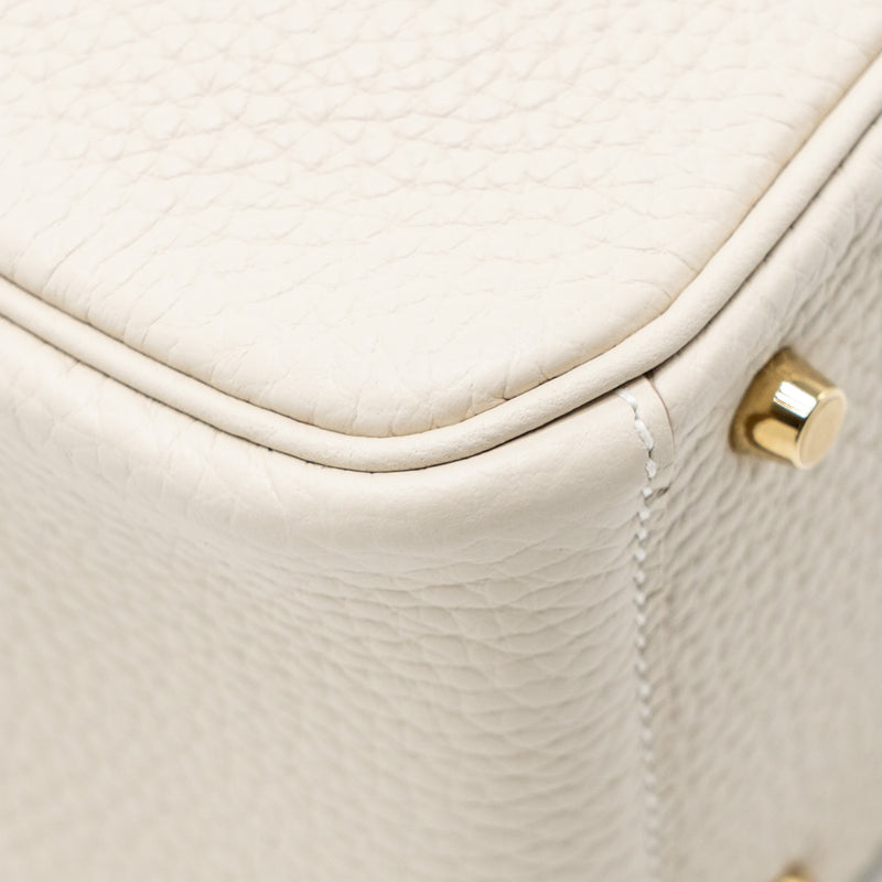 Hermes Mini Lindy II Clemence Craie GHW Stamp K