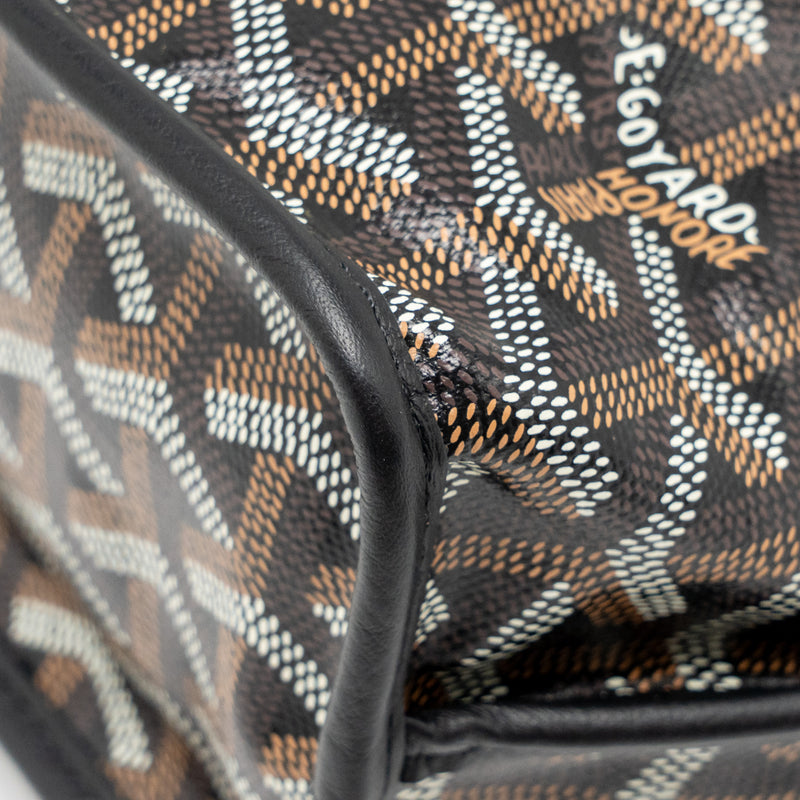 Goyard Mini Anjou tote goyardine canvas / leather black SHW