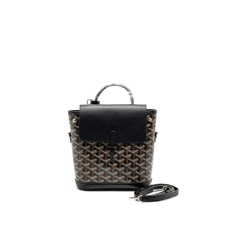 goyard mini alpin backpack Goyard Mini Alpin backpack goyardline canvas / calfskin black SHW