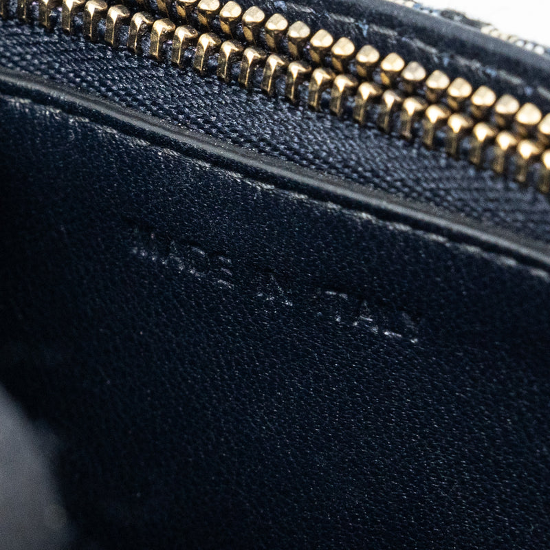 dior saddle belt pouch dior oblique jacquard blue GHW