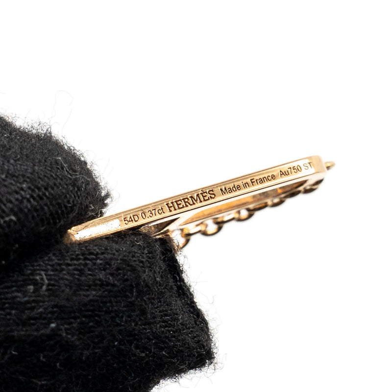 Hermes Size ST ever chaine D Andre bracelet rose gold diamonds
