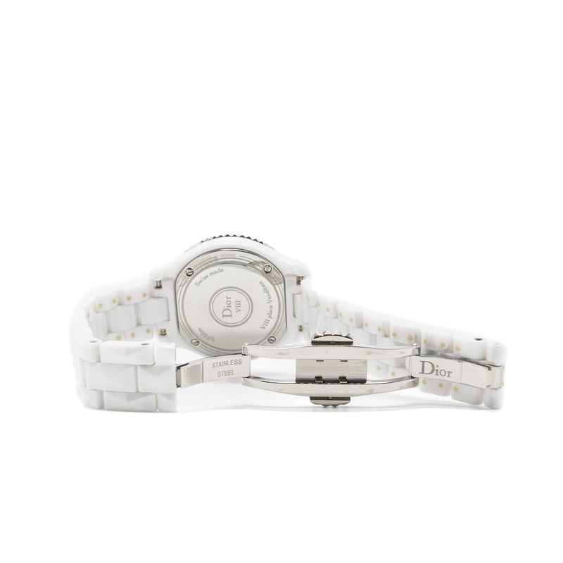 Dior viii white ceramic watch best sale