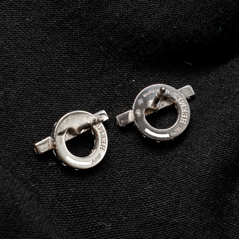 Hermes Finesse Earrings, White Gold Diamonds