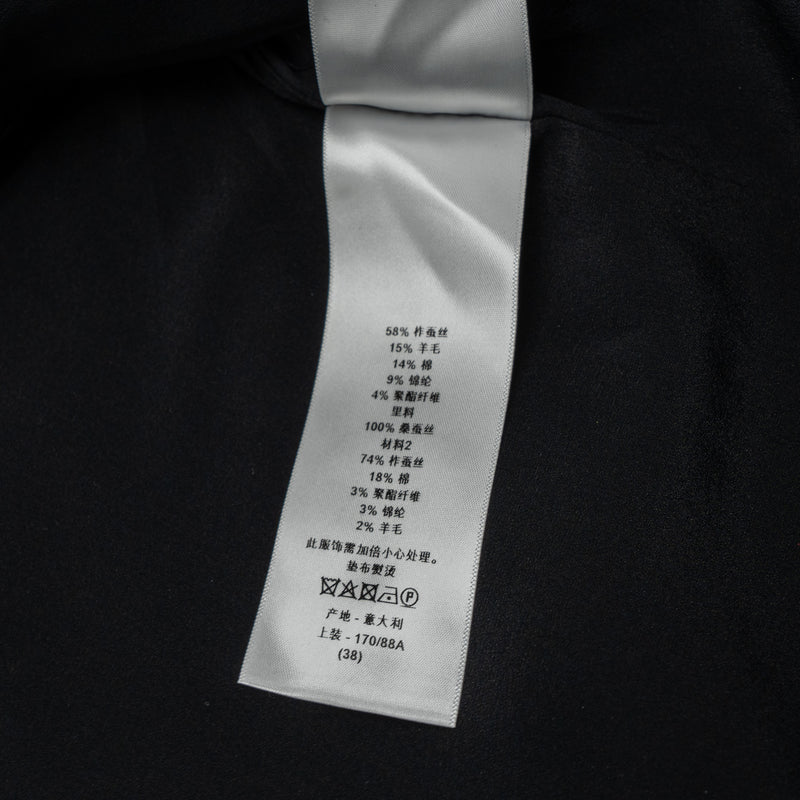 Dior size 38 Suit jacket silk/wool/cotton beige/black