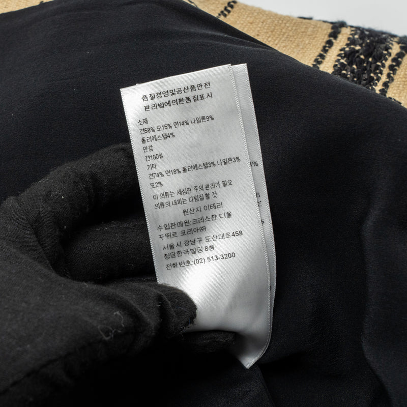 Dior size 38 Suit jacket silk/wool/cotton beige/black