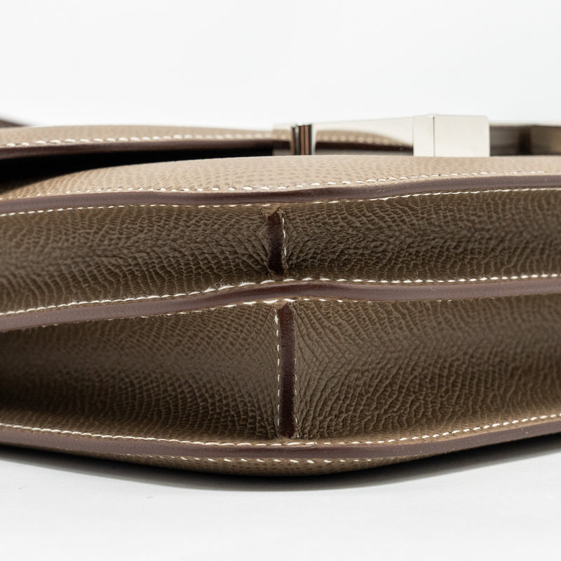 Hermes Mini Constance Epsom Etoupe SHW stamp U