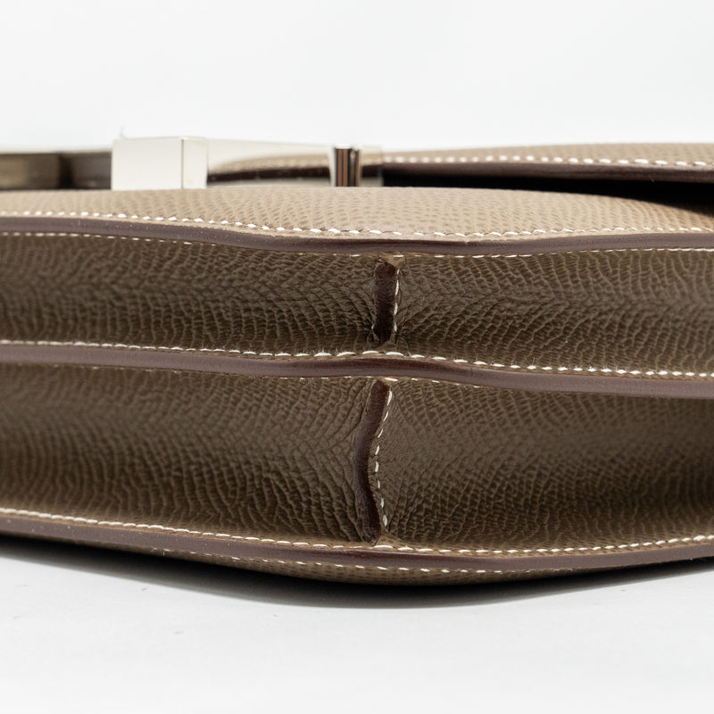 Hermes Mini Constance Epsom Etoupe SHW stamp U