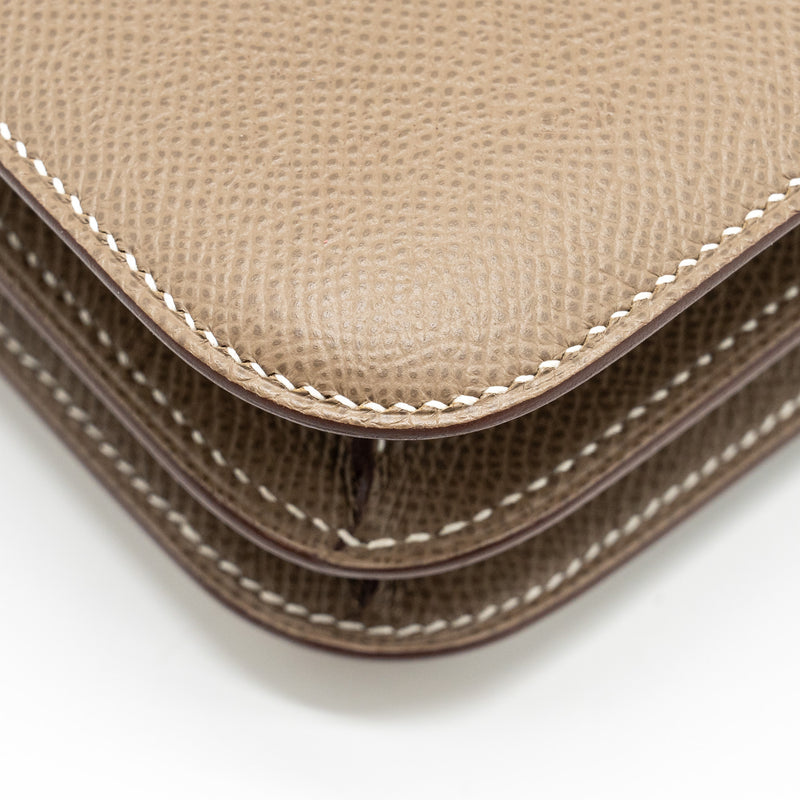 Hermes Mini Constance Epsom Etoupe SHW stamp U