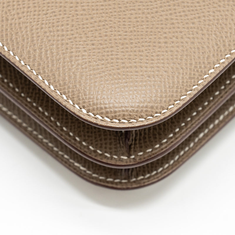 Hermes Mini Constance Epsom Etoupe SHW stamp U