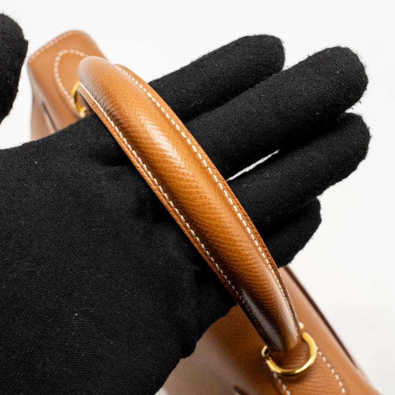 Hermes Kelly 28 Epsom Gold GHW Stamp Z