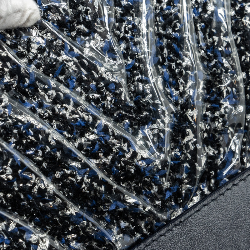 Chanel Gabrielle Hobo Bag Chevron PVC/Tweed Multicolour with Multicolour Hardware