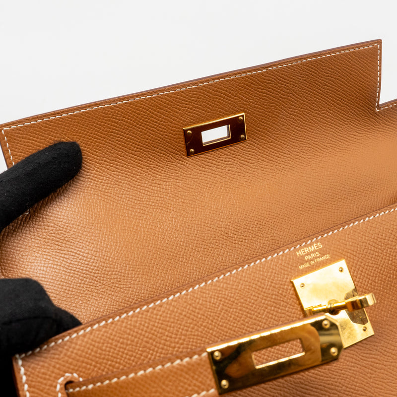 Hermes Kelly 28 Epsom Gold GHW Stamp Z