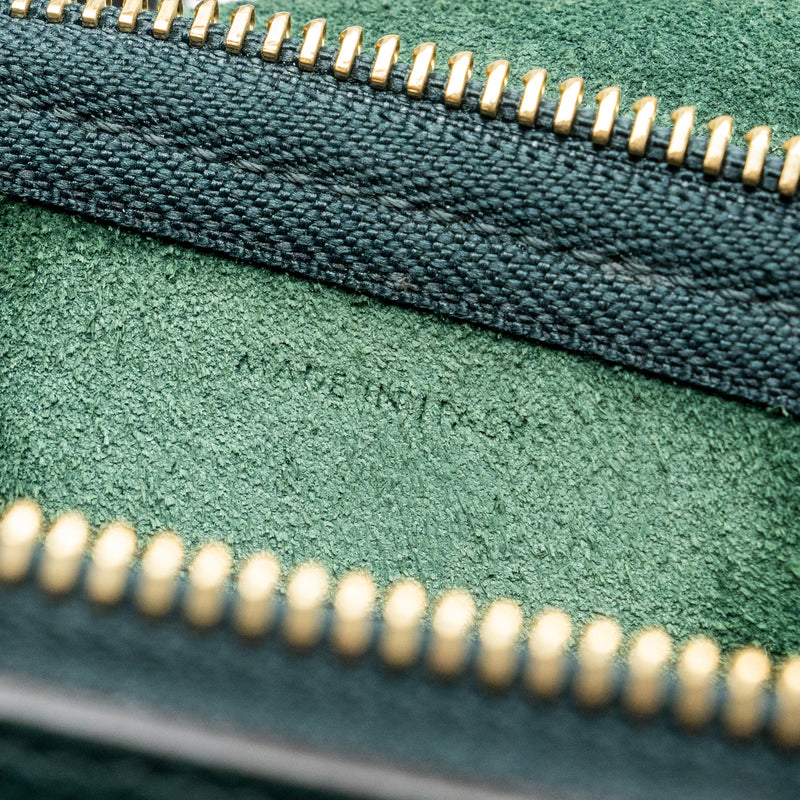 Celine Pico Belt Bag Grained Calfskin Dark Green GHW