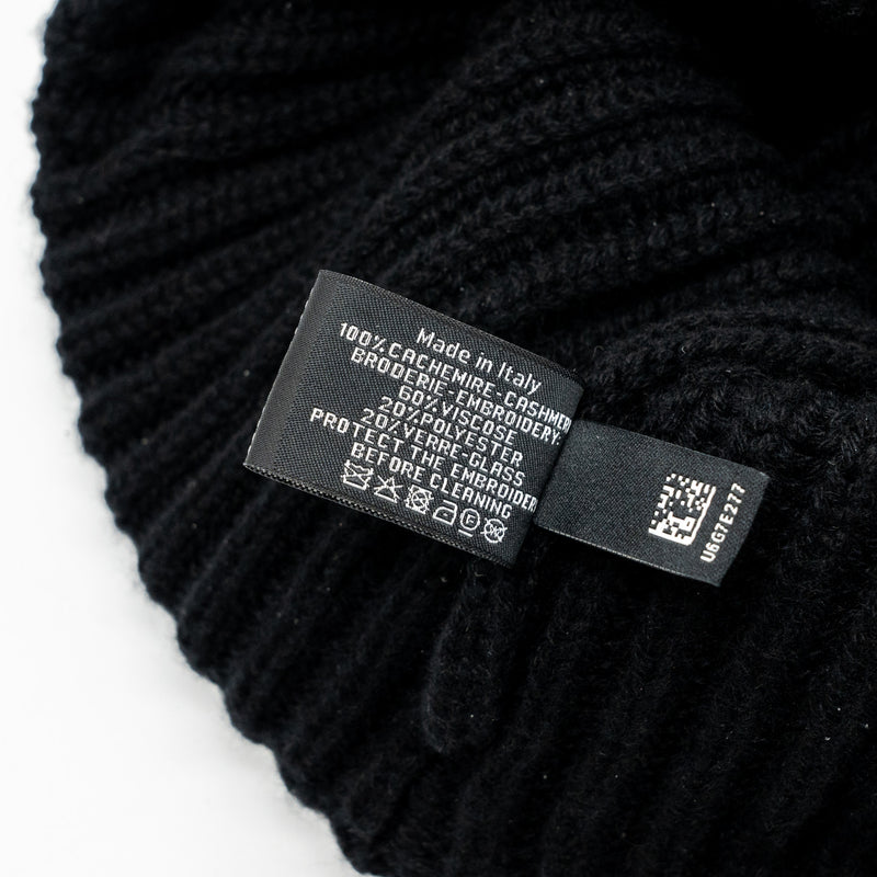 Chanel Beanie Hat Cashmere Black