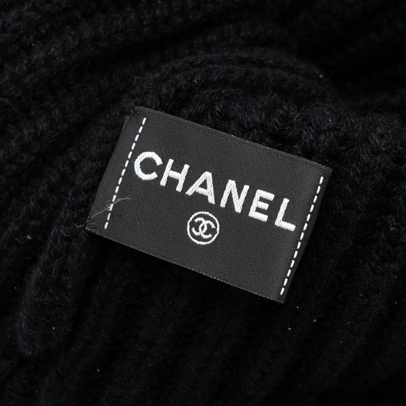 Chanel Beanie Hat Cashmere Black