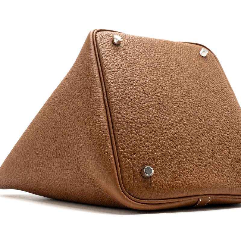 Hermes Picotin 22 Lock Bag Clemence Gold SHW Stamp B