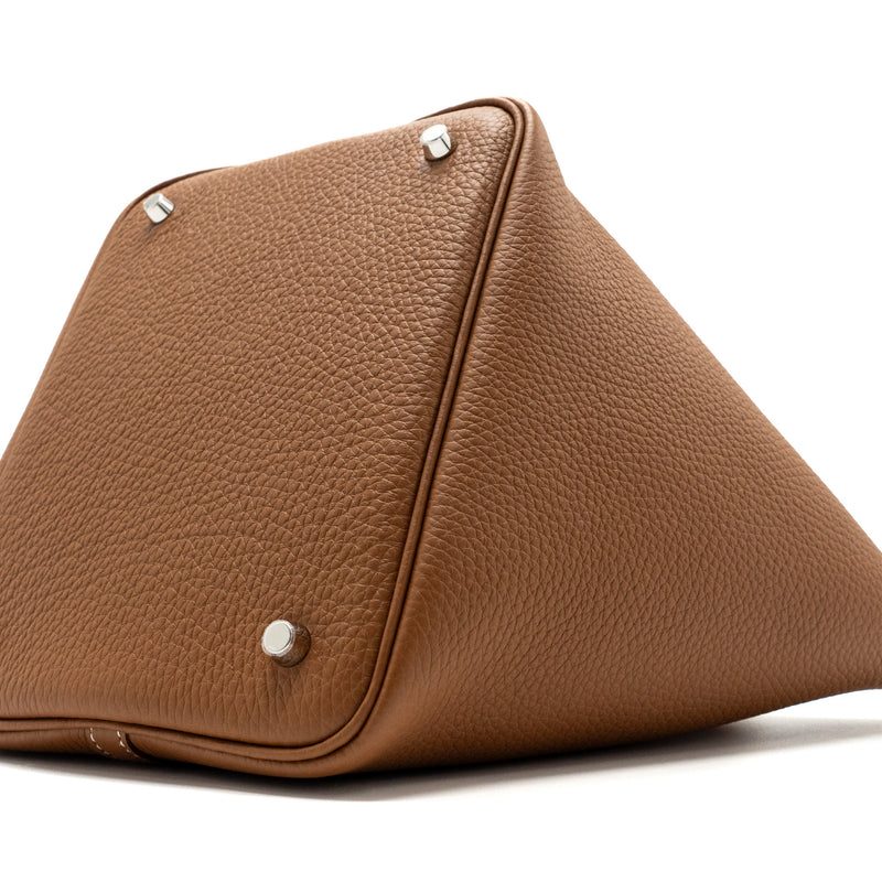 Hermes Picotin 22 Lock Bag Clemence Gold SHW Stamp B