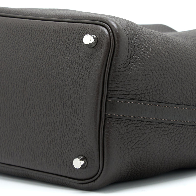 Hermes Picotin 18 Lock Bag Clemence Ebene SHW Stamp U