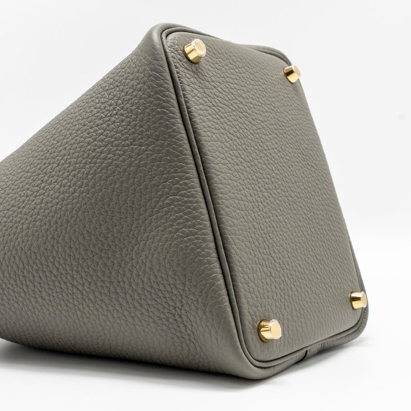 HERMES Picotin 18 Lock Bag Clemence 0L Gris Meyer GHW Stamp U