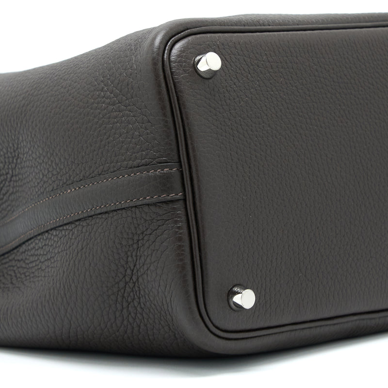 Hermes Picotin 18 Lock Bag Clemence Ebene SHW Stamp U