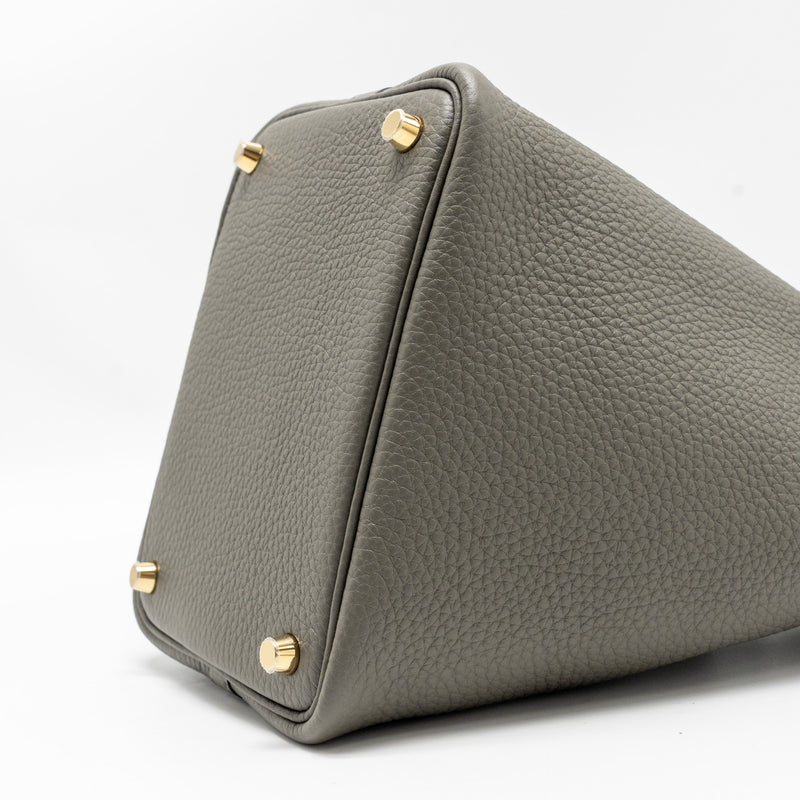 HERMES Picotin 18 Lock Bag Clemence 0L Gris Meyer GHW Stamp U