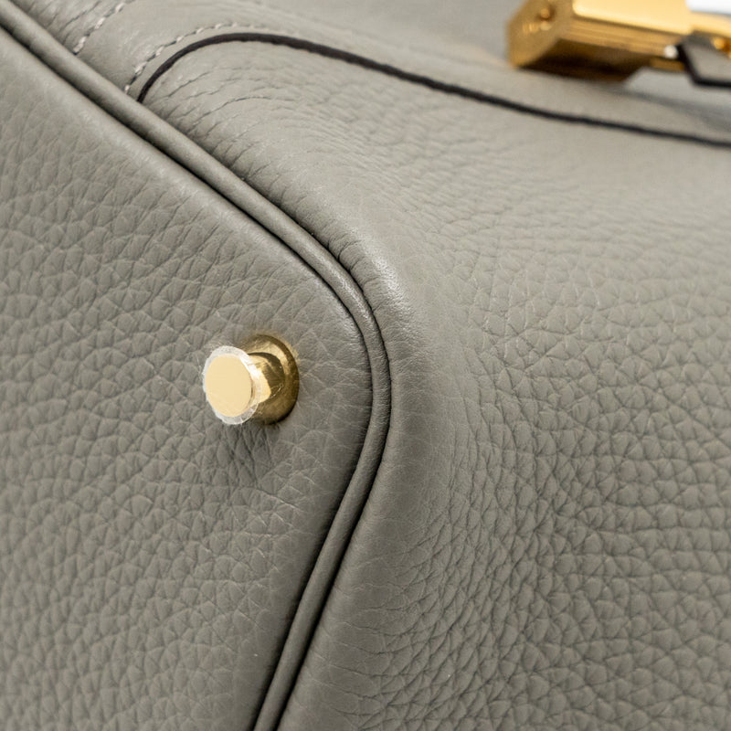HERMES Picotin 18 Lock Bag Clemence 0L Gris Meyer GHW Stamp U