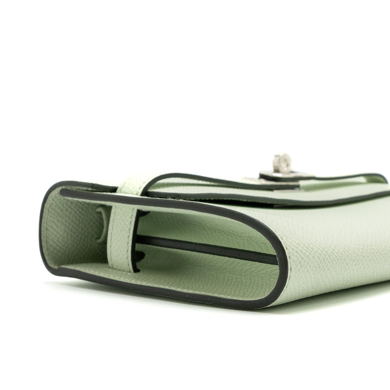 Hermes Kelly To Go Epsom Vert Fizz SHW Stamp B