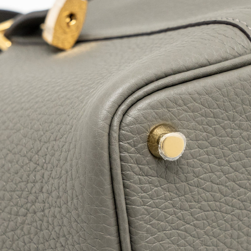 HERMES Picotin 18 Lock Bag Clemence 0L Gris Meyer GHW Stamp U